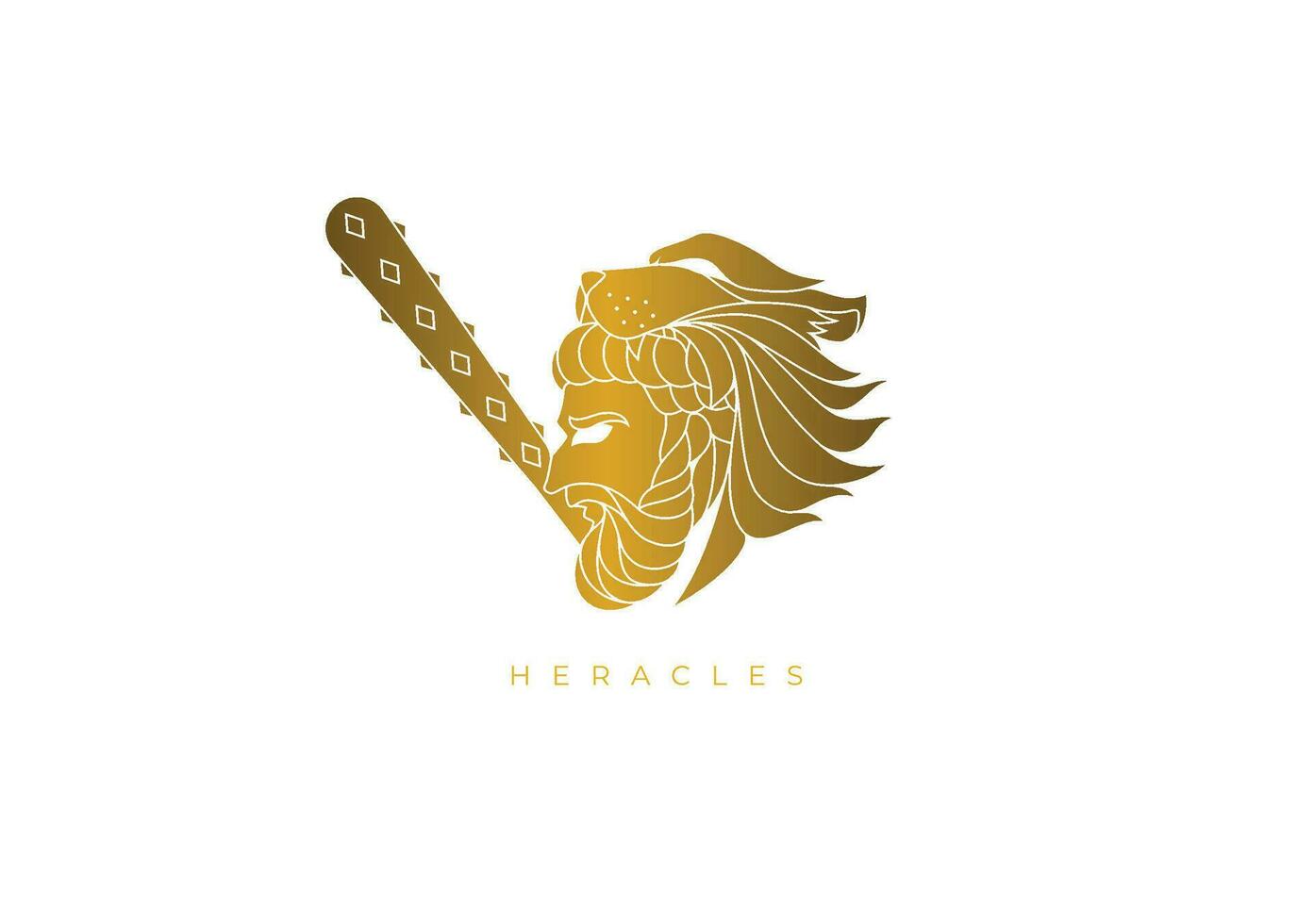 god van kracht, heracles logo vector