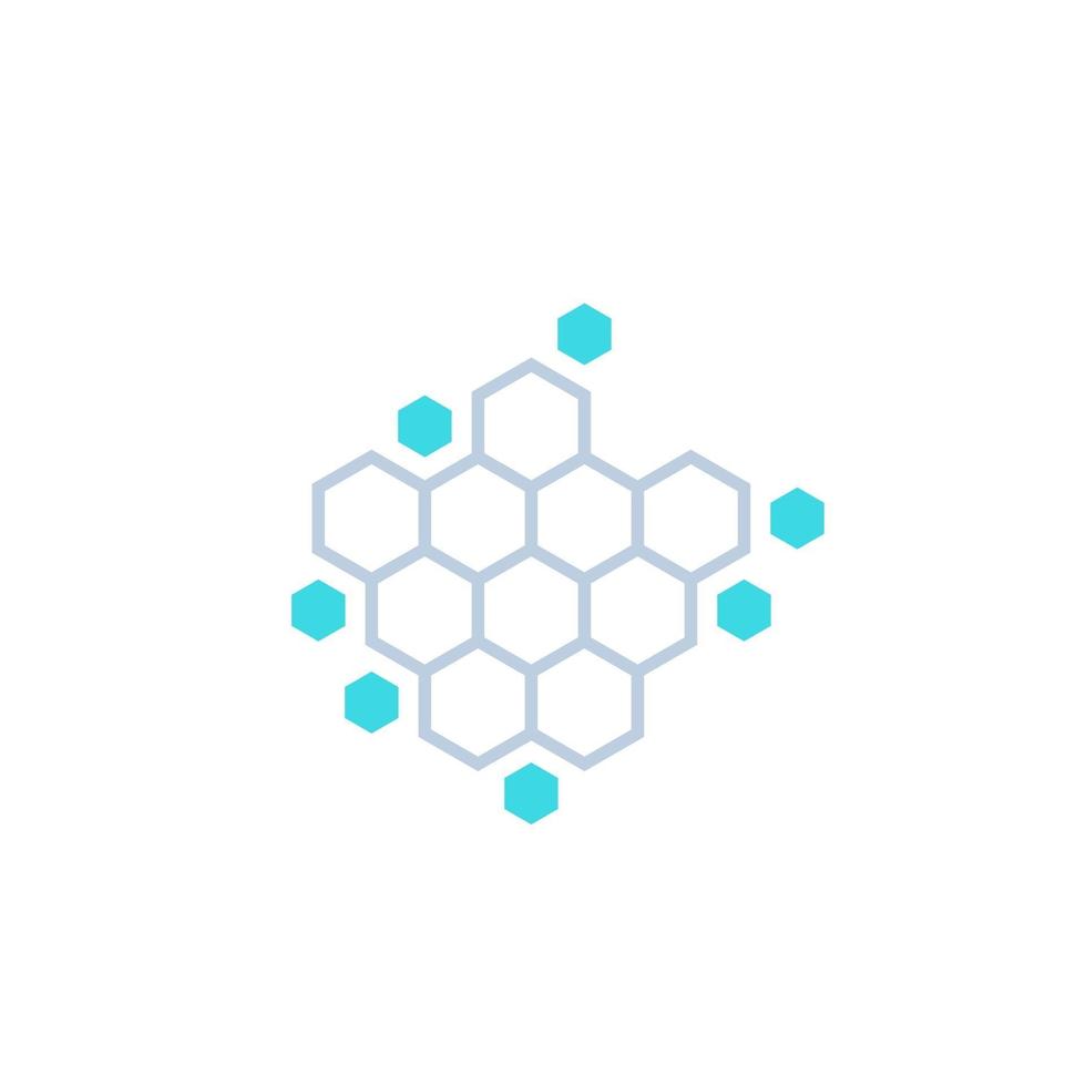 nanomaterialen, nanostructuur, vectorpictogram op wit vector