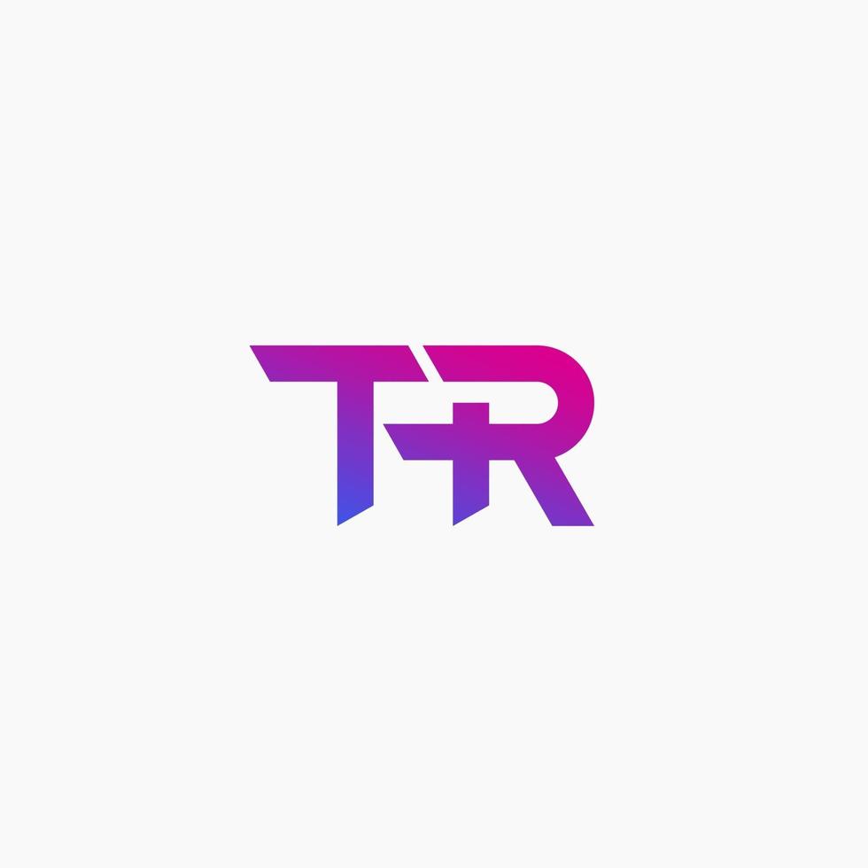 tr letter logo, modern monogram vector