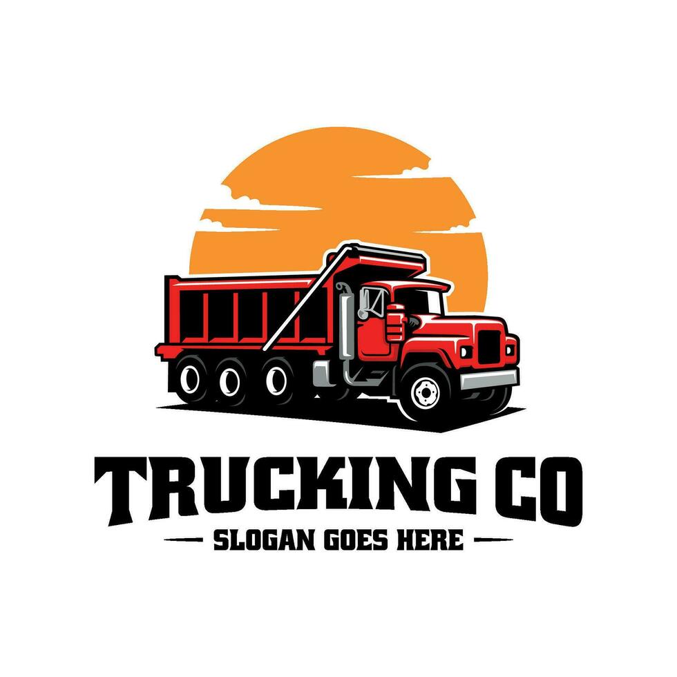dump vrachtauto illustratie logo vector