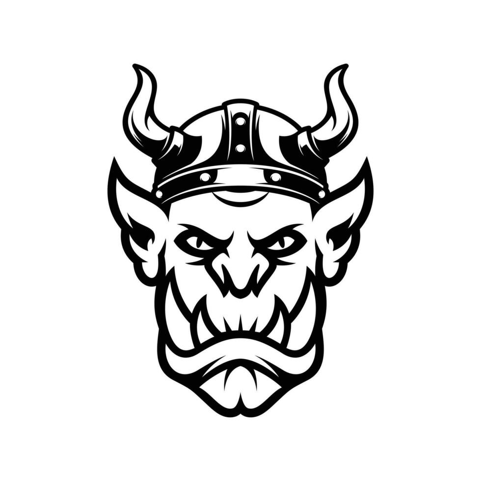 boeman viking schets mascotte ontwerp vector