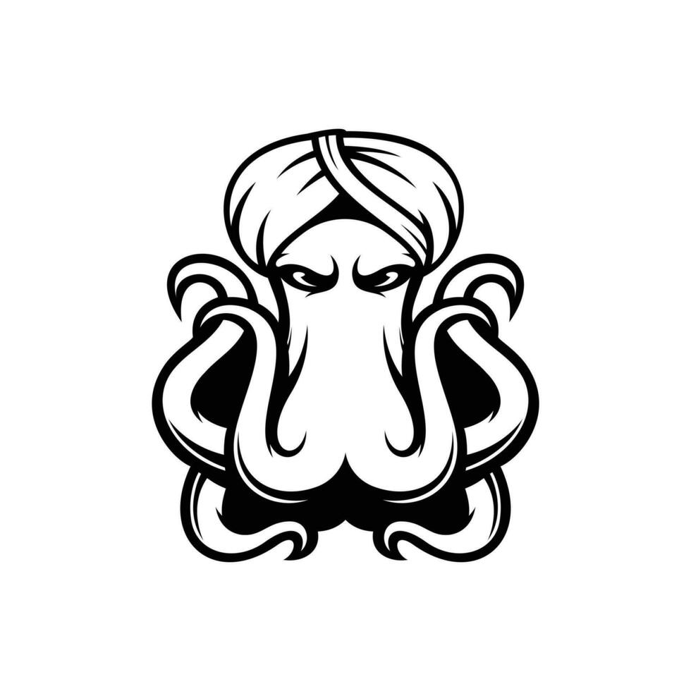 Octopus sorbaan schets vector