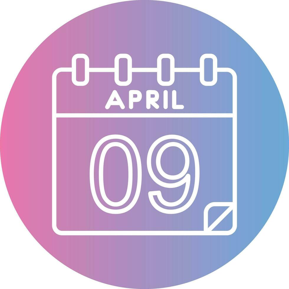 9 april vector icoon