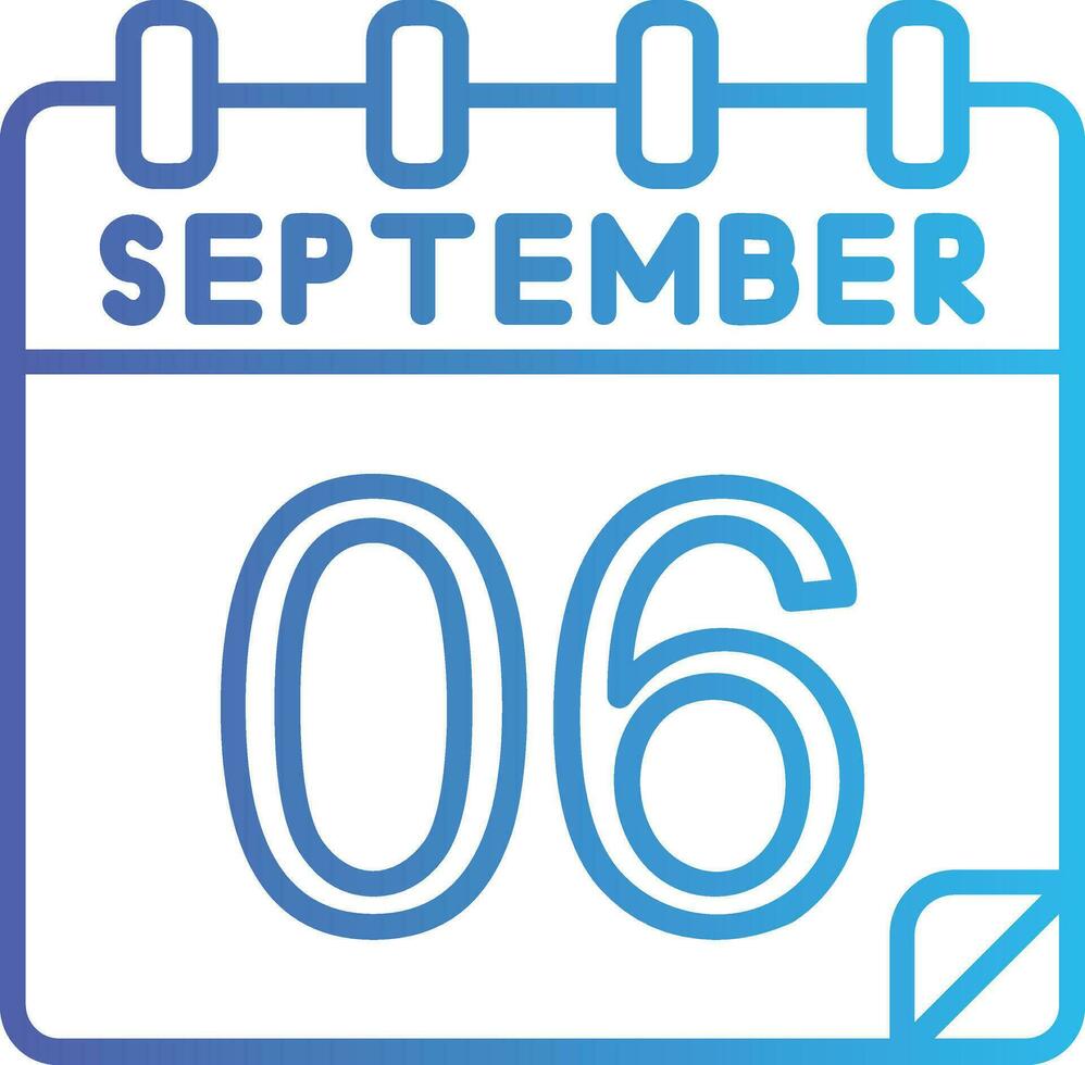 6 september vector icoon