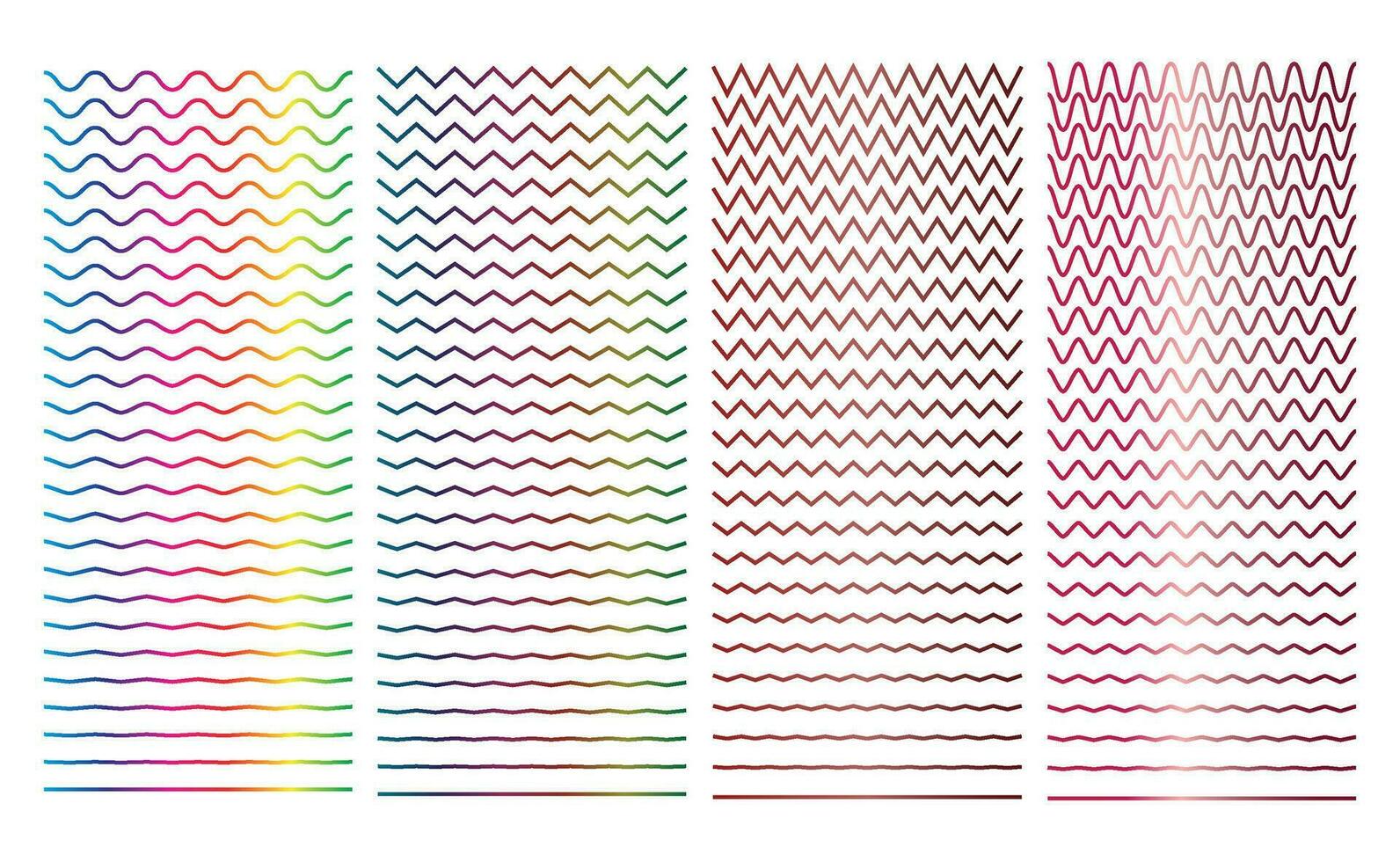 dun golvend lijnen naadloos patroon. herhaalbaar golvend zigzag lijnen vector patroon.
