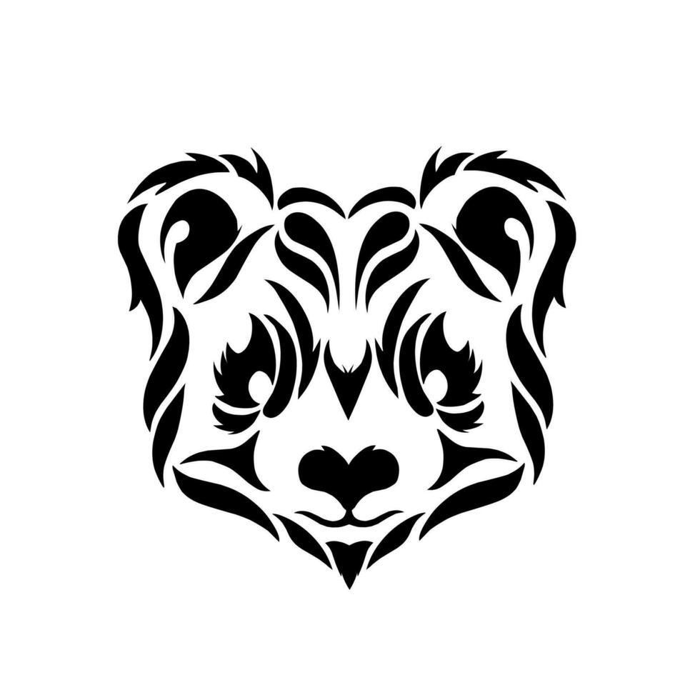 illustratie vector grafisch van tribal kunst abstract panda gezicht