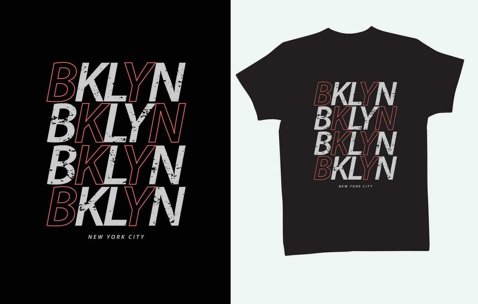 Brooklyn elegant t-shirt en kleding abstract ontwerp. vector afdrukken, typografie, poster