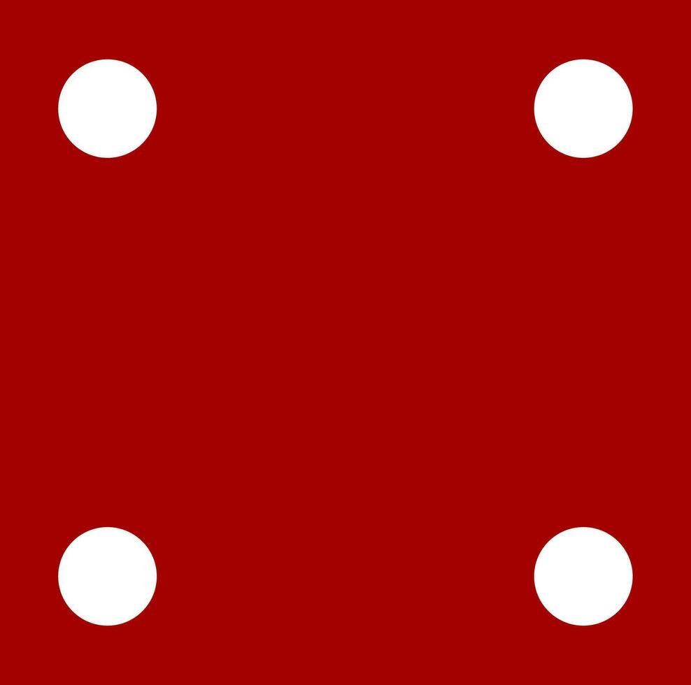 4 rood dots met maken een plein vector icoon.