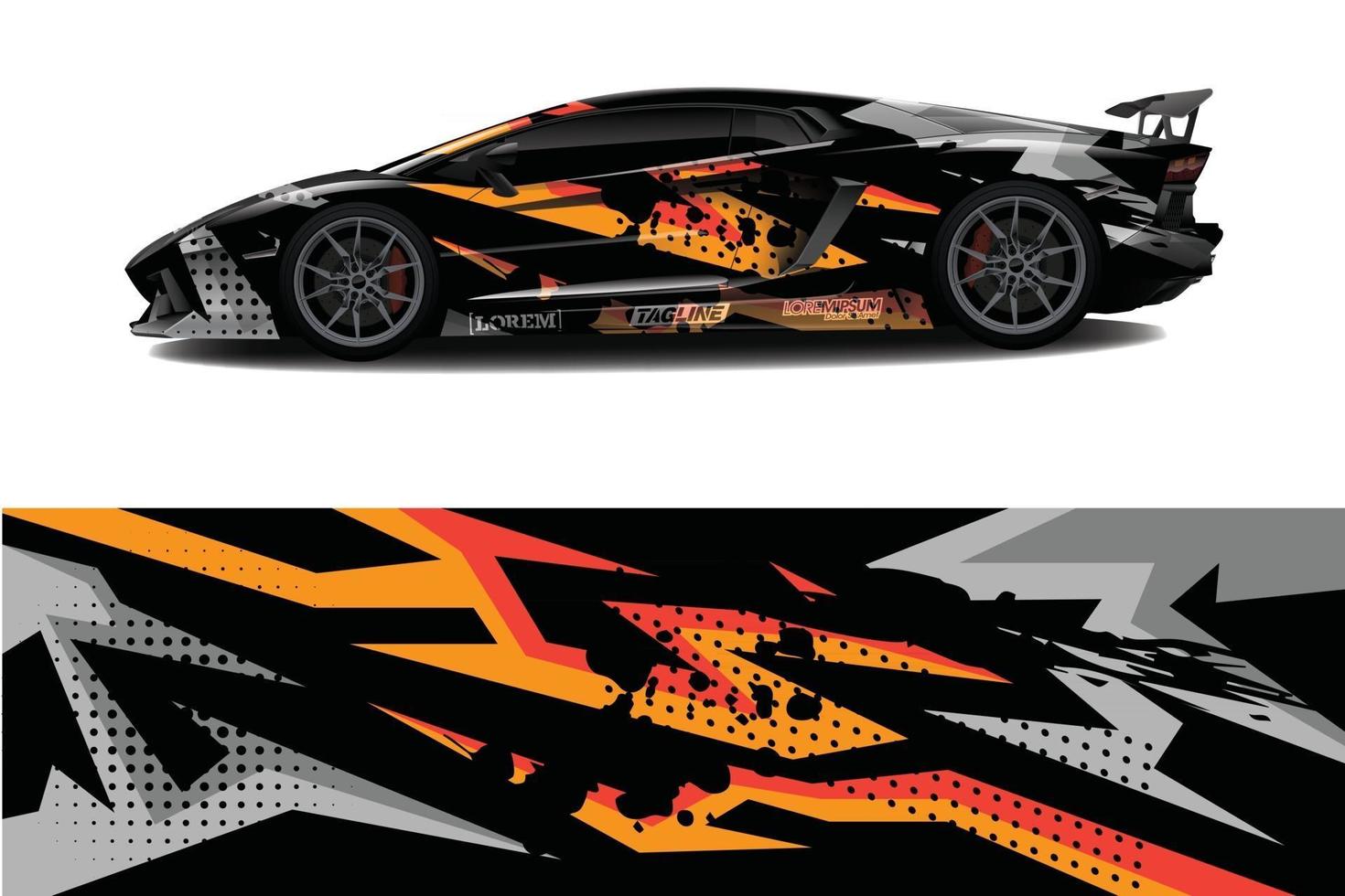 sport auto sticker wrap ontwerp vector