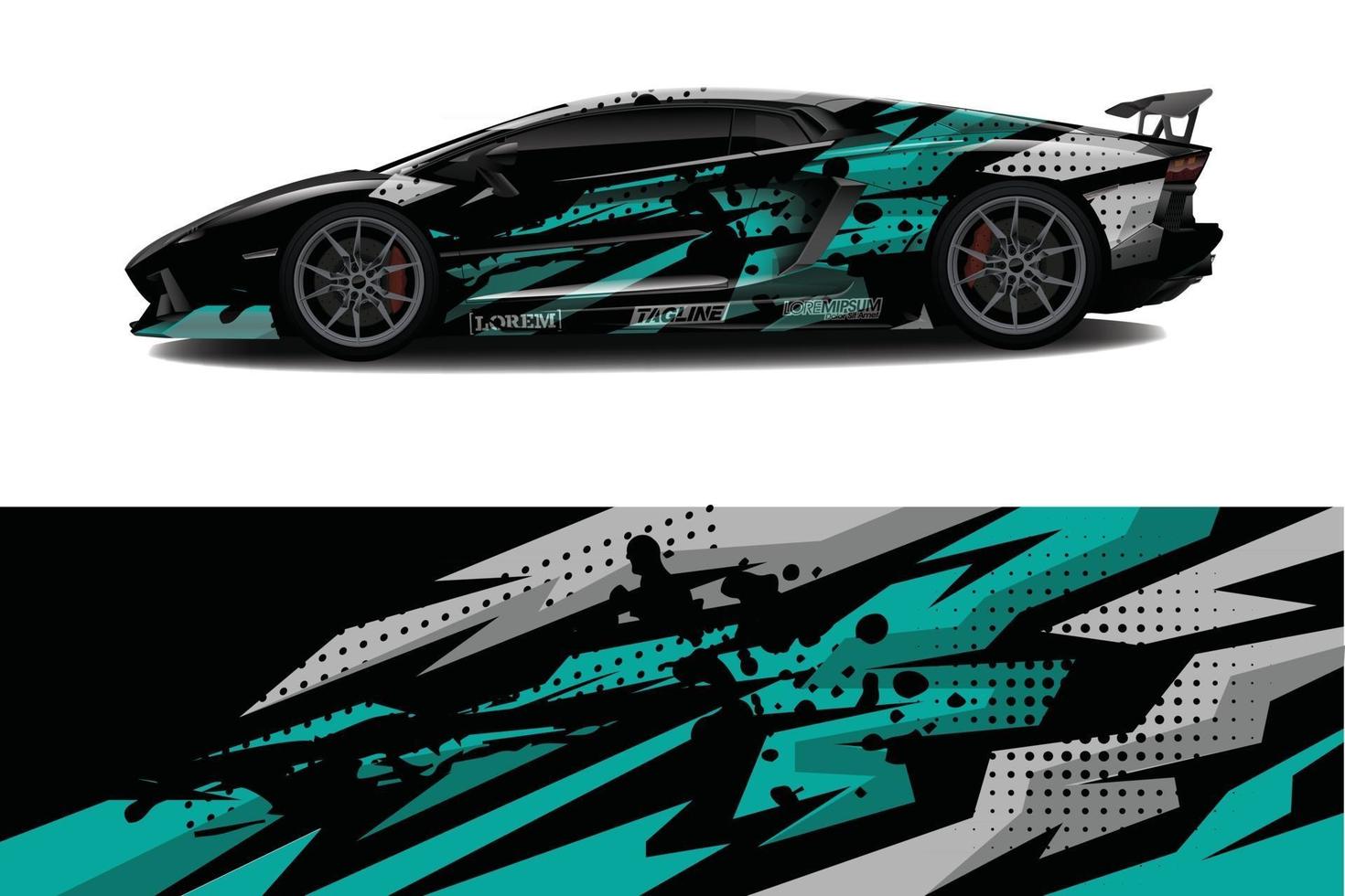 sport auto sticker wrap ontwerp vector