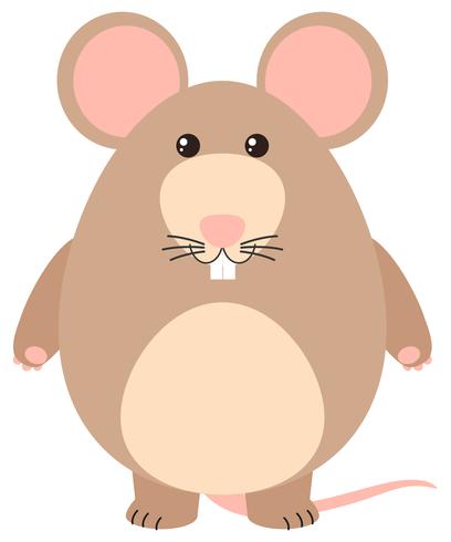 Leuke rat met blij gezicht vector