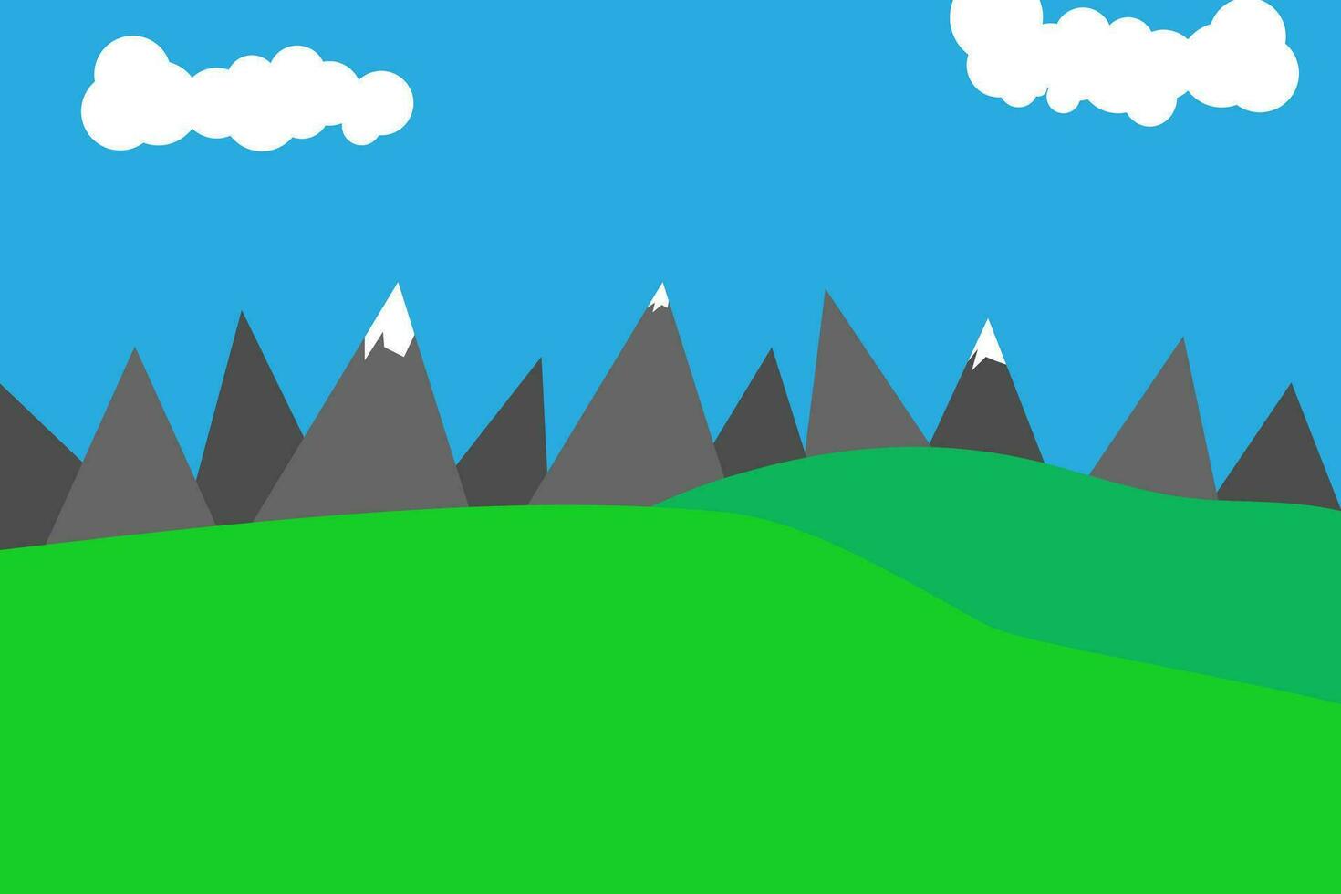vector illustratie van landschap van ijs bergen en wolken