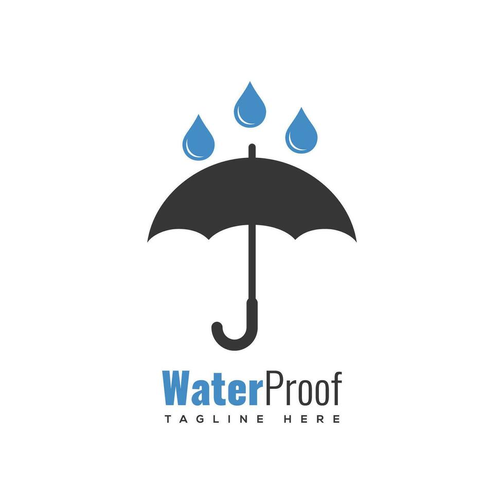 waterbestendig logo ontwerp vector illustratie