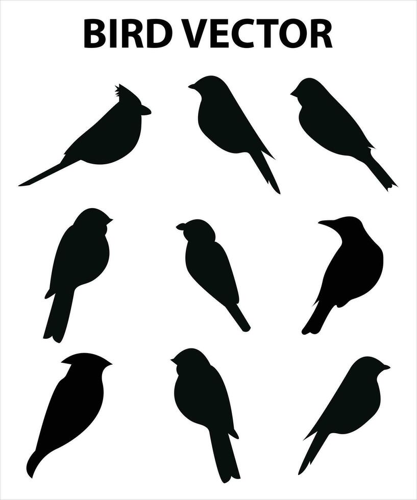 vliegend vogel silhouet vector