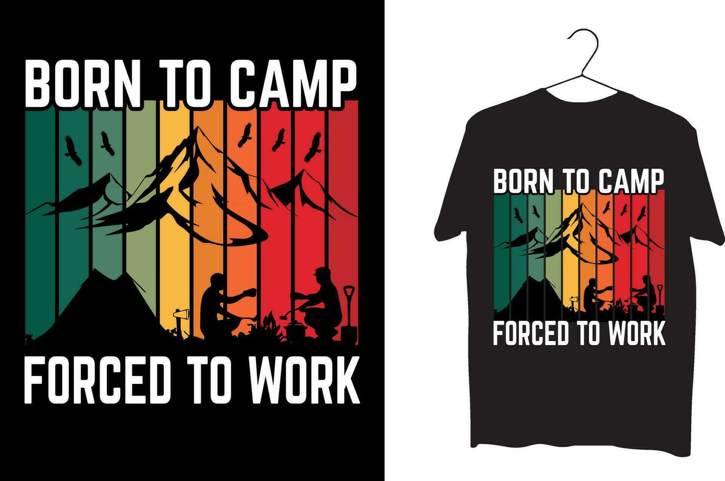 geboren naar kamp gedwongen naar werk t overhemd ontwerp vector