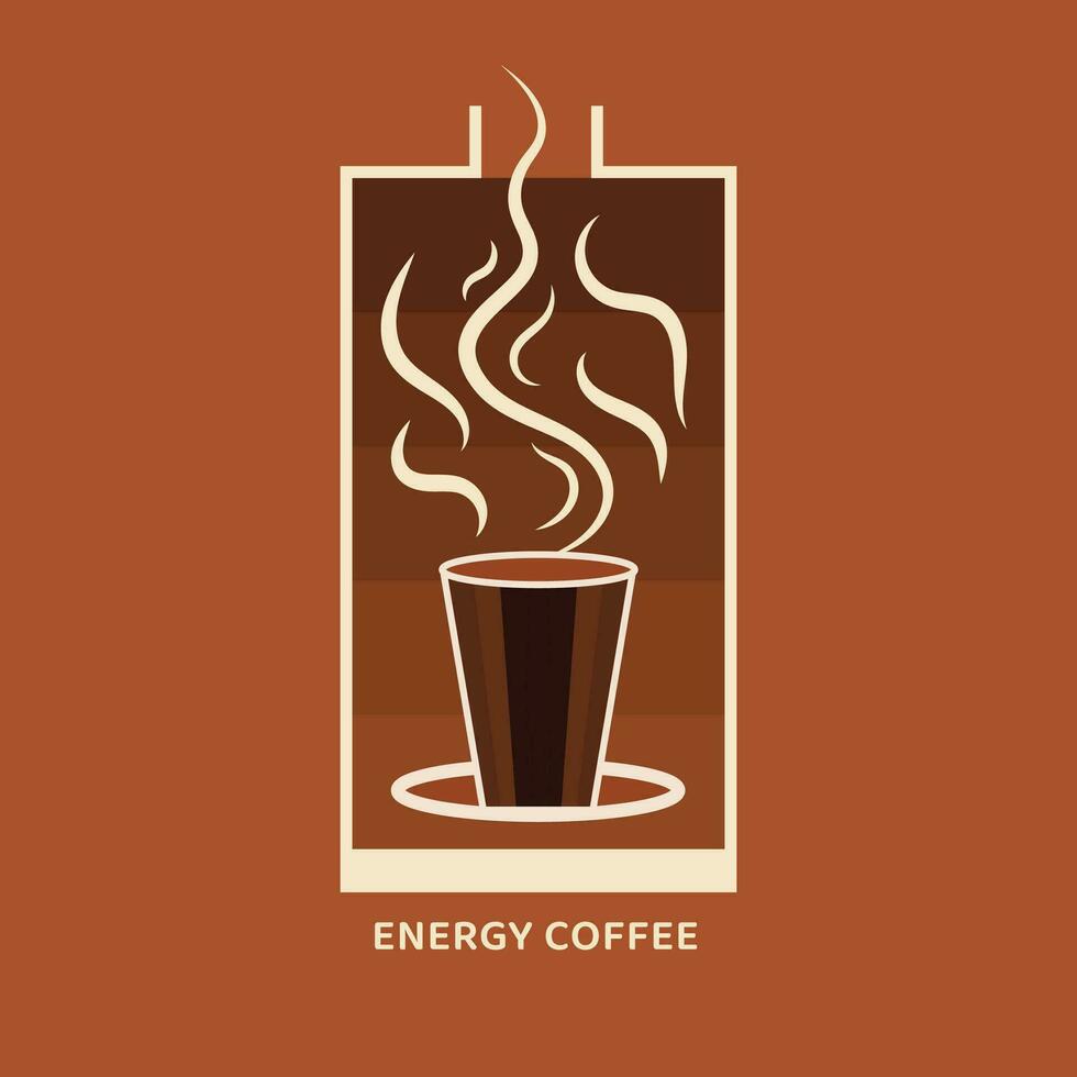 modieus vlak koffie cafe icoon logo vector illustratie