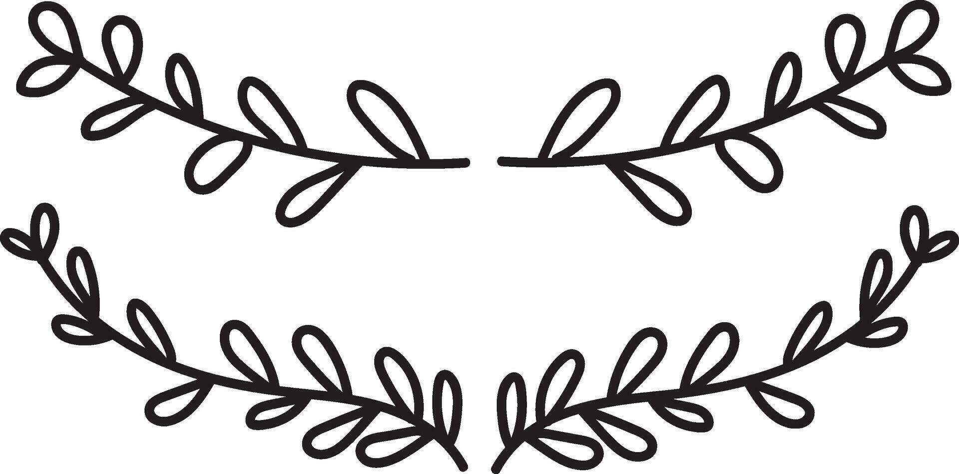 hand- getrokken ornament verdeler verzameling, hand- getrokken clip art, borders clip art ontwerp element, tekening verdelers, hand- getrokken lijn grenzen, blad ontwerp, wijnoogst ornamenten, decoratie element vector