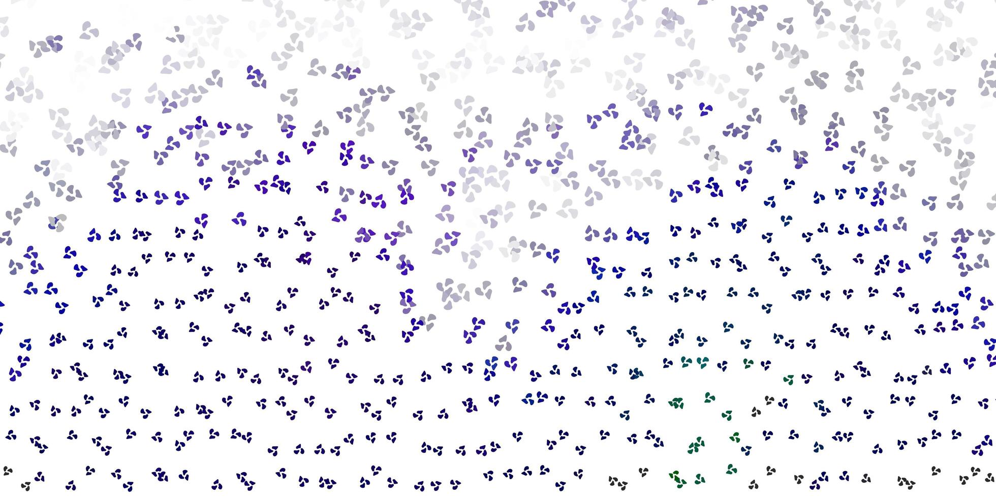 lichtroze, groene vectorachtergrond met willekeurige vormen. vector