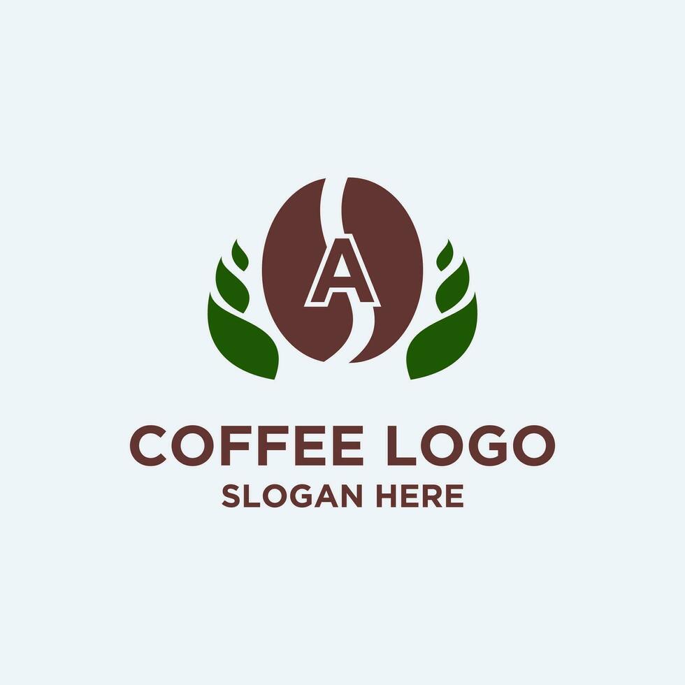 koffie en brief een logo vector