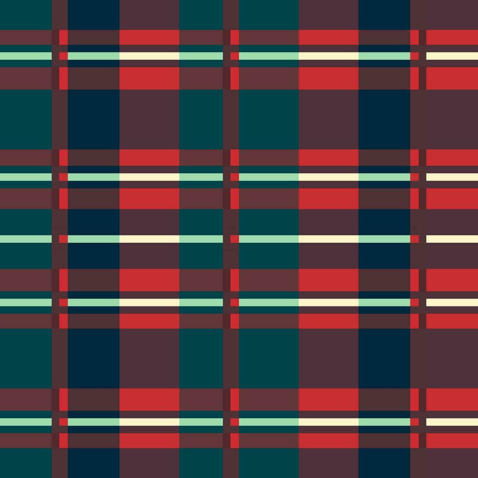 wijnoogst Kerstmis plaid lijn naadloos meetkundig rood en donker groen Schotse ruit patroon achtergrond - klassiek winter mode ontwerp voor textiel en versieren vector