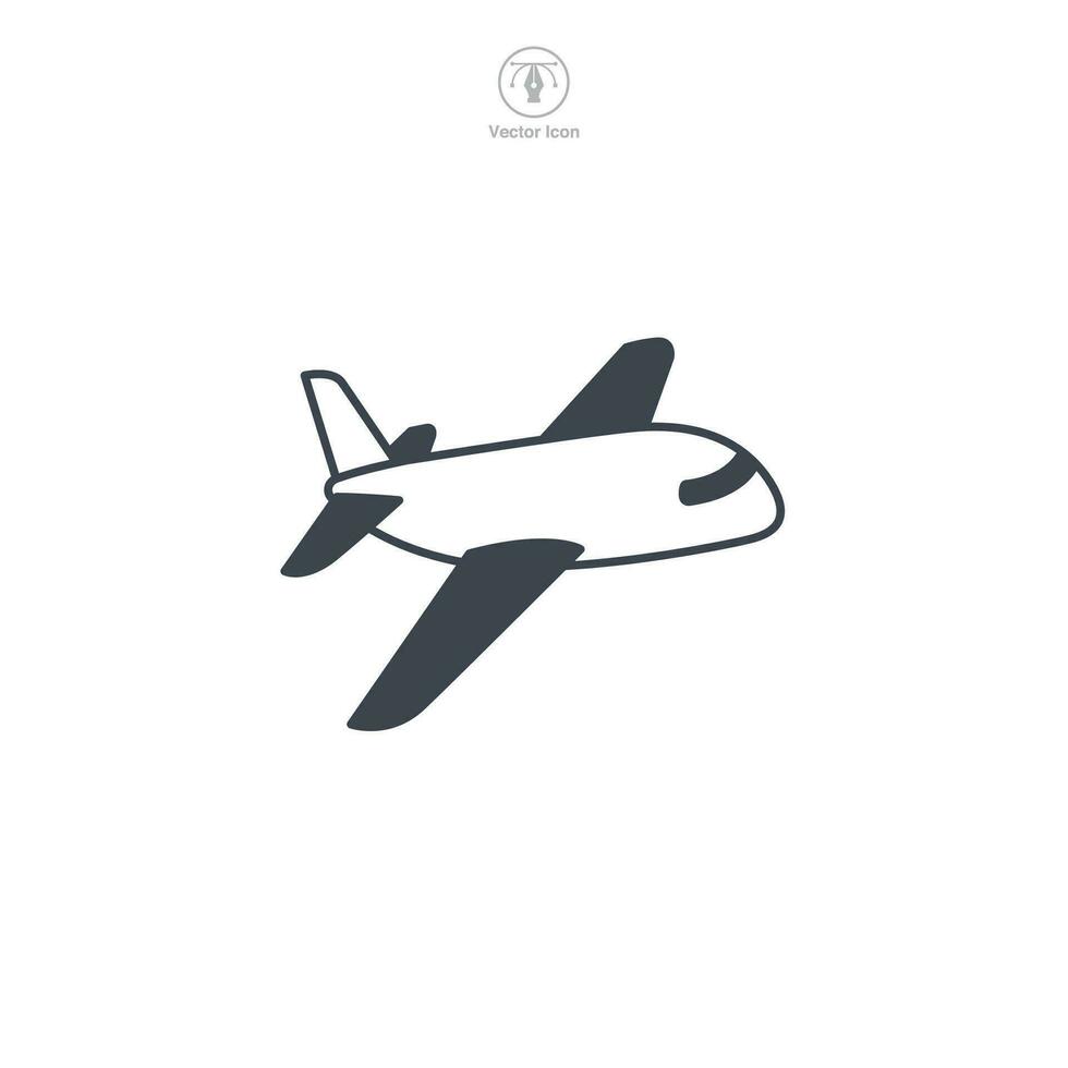 vliegtuig icoon symbool vector illustratie geïsoleerd Aan wit achtergrond