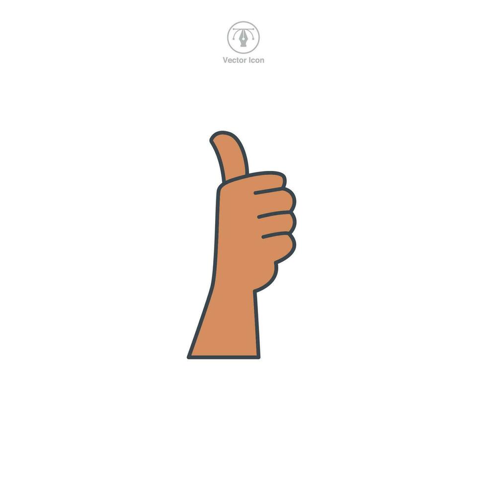 duimen omhoog icoon symbool vector illustratie geïsoleerd Aan wit achtergrond
