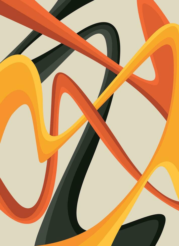 abstract veelkleurig kruisende lijnen voor een poster of achtergrond vector illustratie