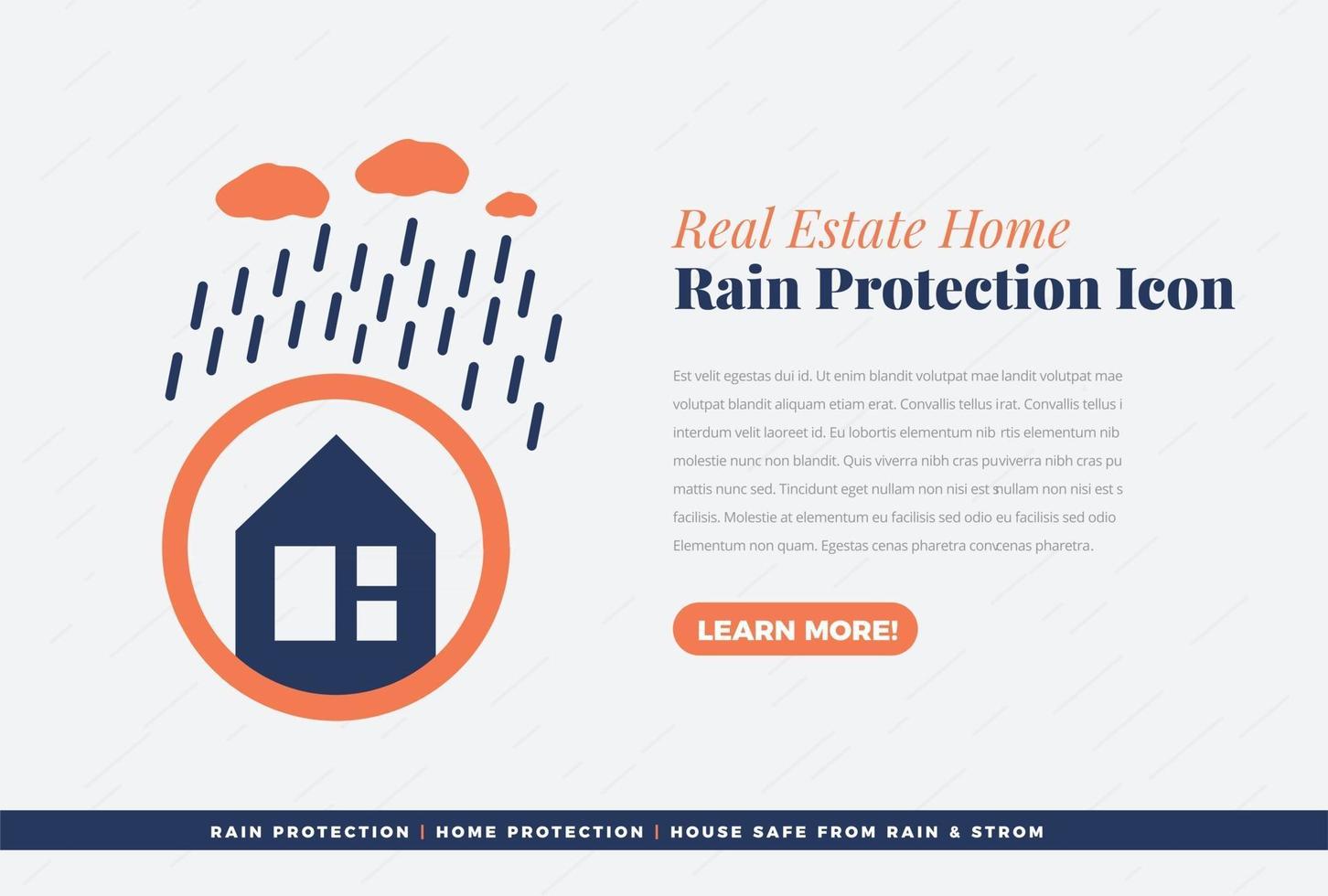 onroerend goed huis regen bescherming icoon vector