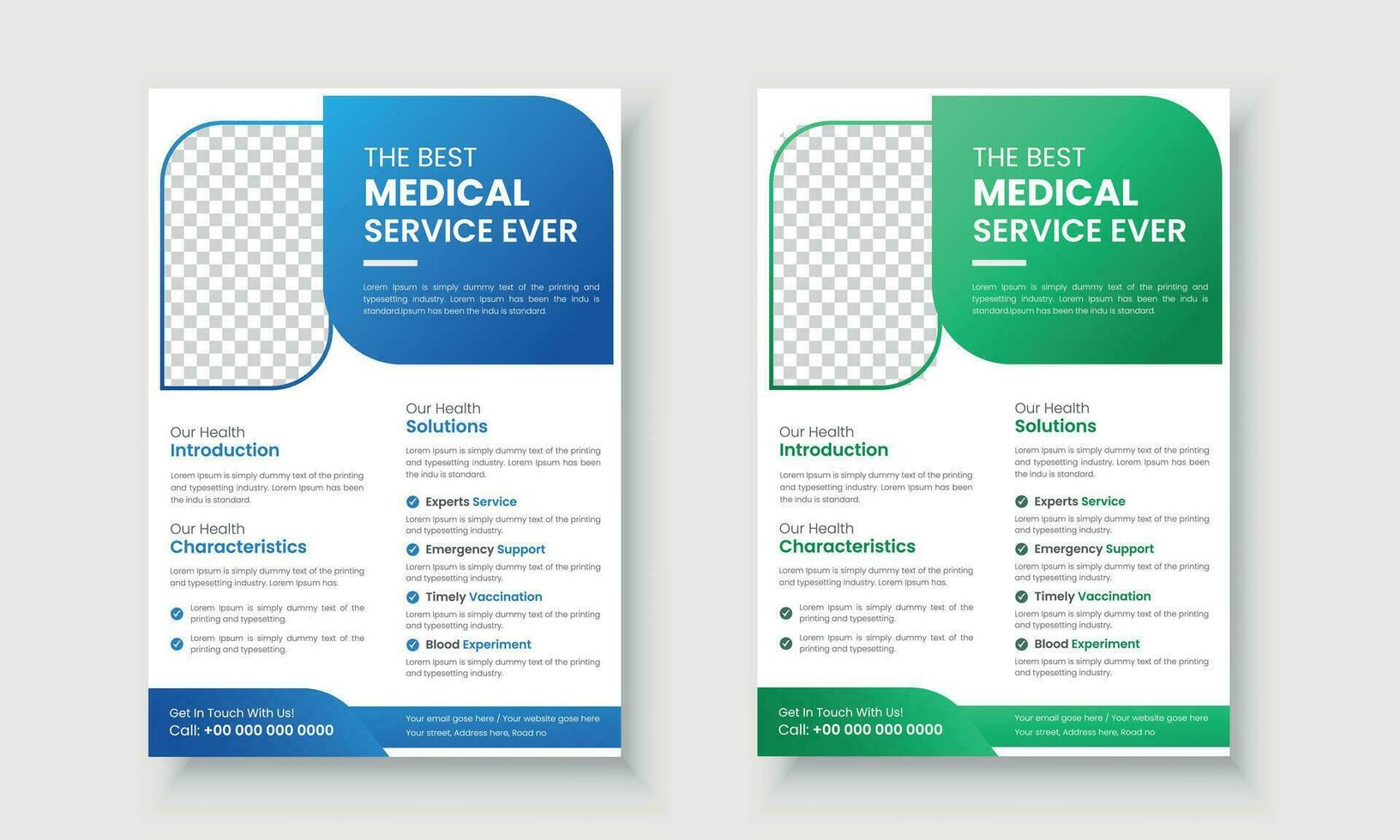 zakelijke medisch gezondheidszorg folder sjabloon ontwerp en een verslag doen van en folders voor het drukken en presentatie vector illustratie.