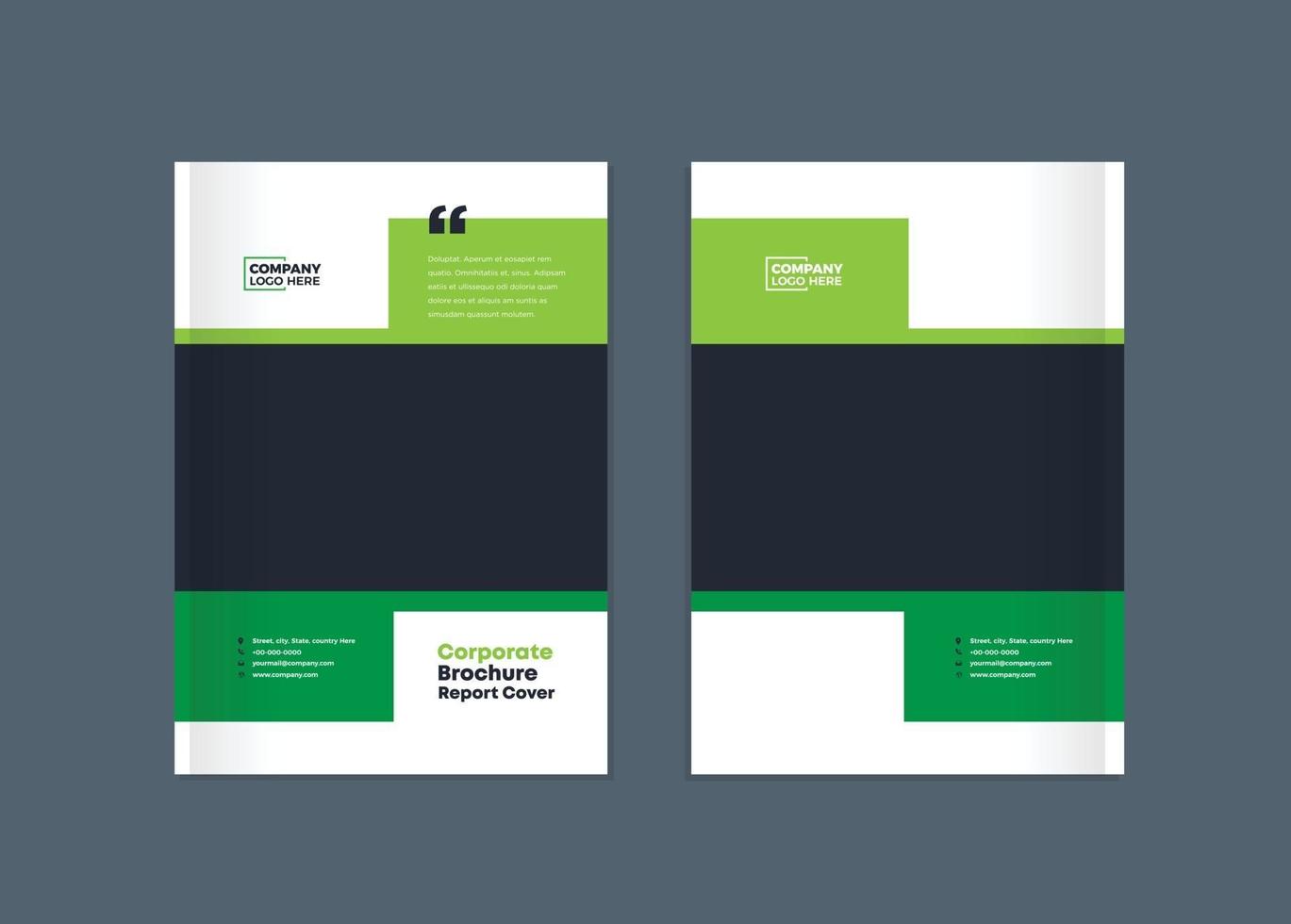 zakelijke brochureomslagontwerp of jaarverslag en bedrijfsprofielomslag of boekje en catalogusomslag vector