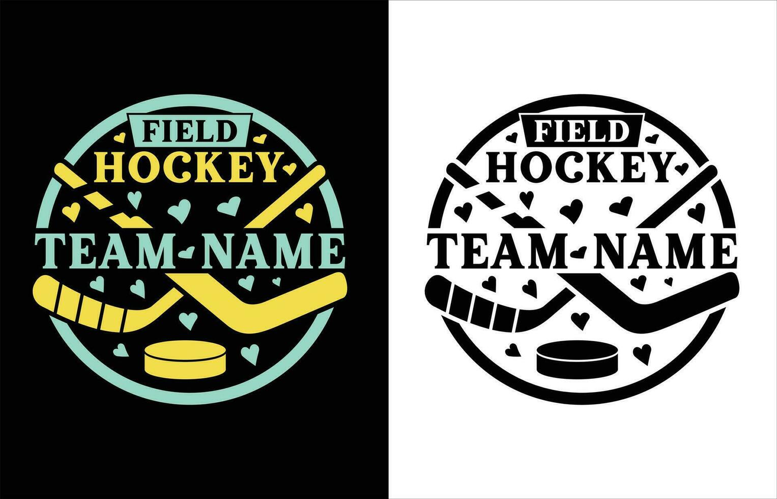 veld- hockey team naam t overhemd ontwerp vector