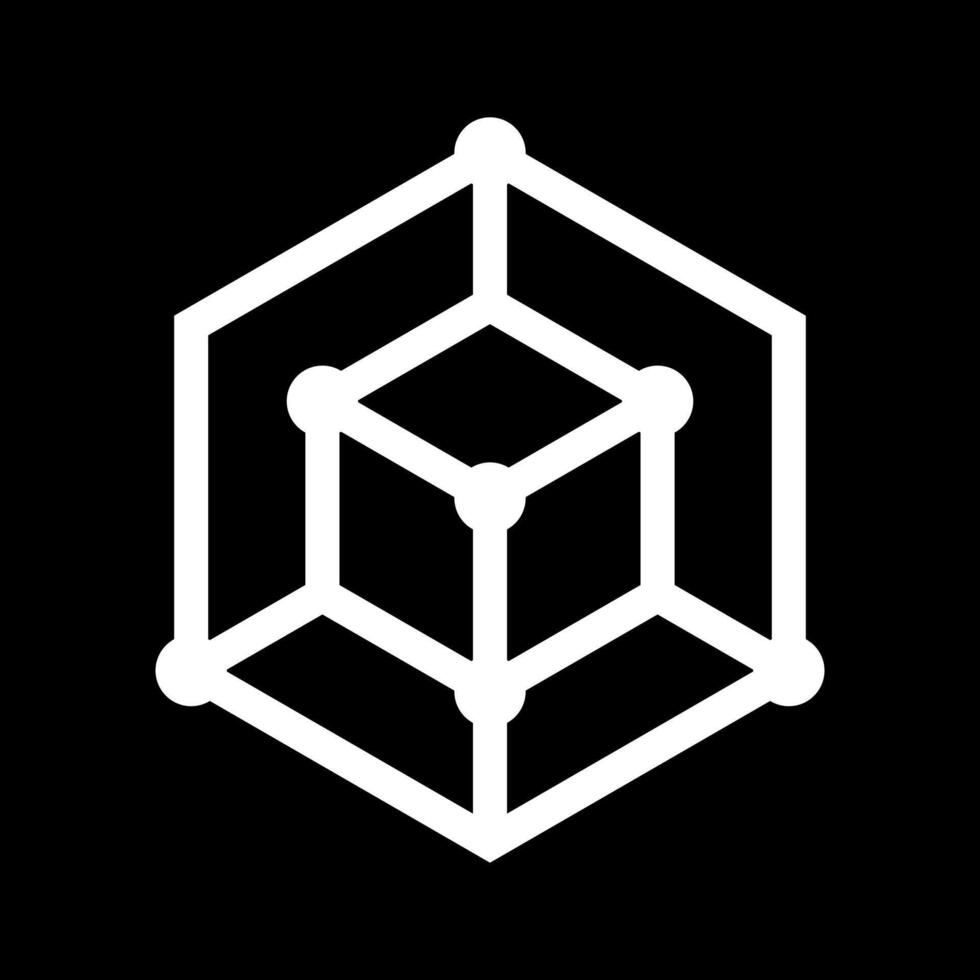blockchain technologie vector logo, schoon