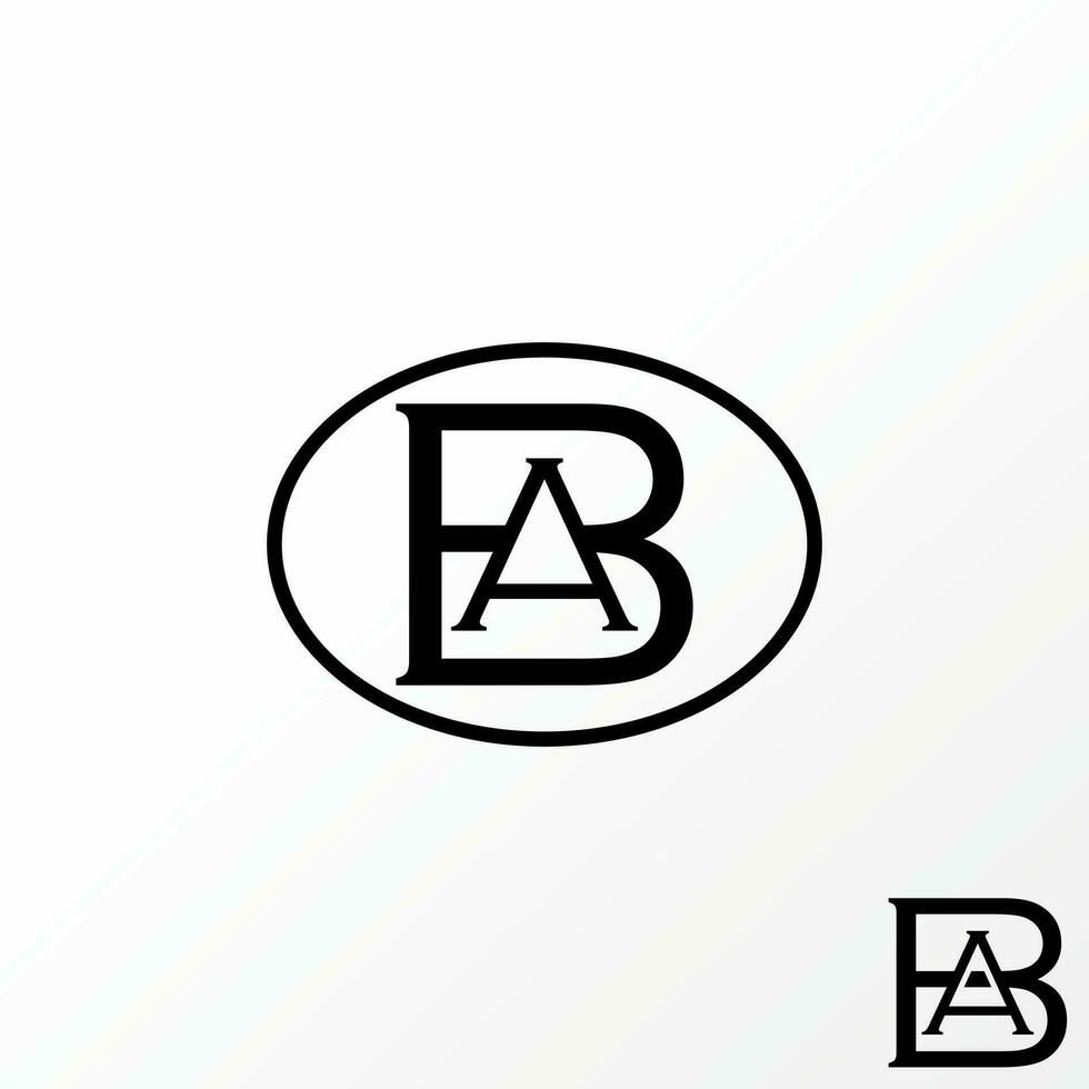 logo ontwerp grafisch concept creatief abstract premie vector voorraad teken brief eerste ba of ab doopvont Aan centrum verbonden. verwant monogram typografie