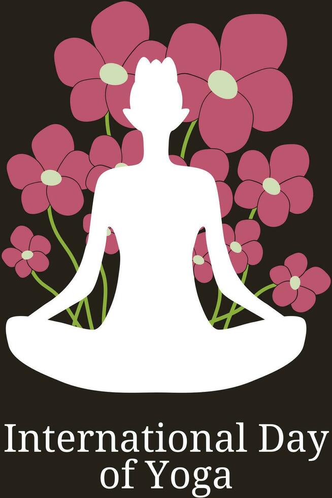 Internationale dag van yoga illustratie vector