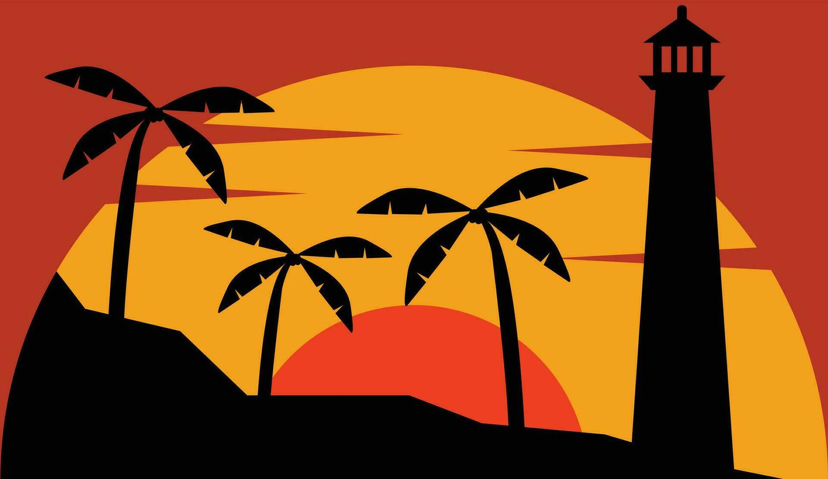 zonsondergangen illustratie ontwerp vector