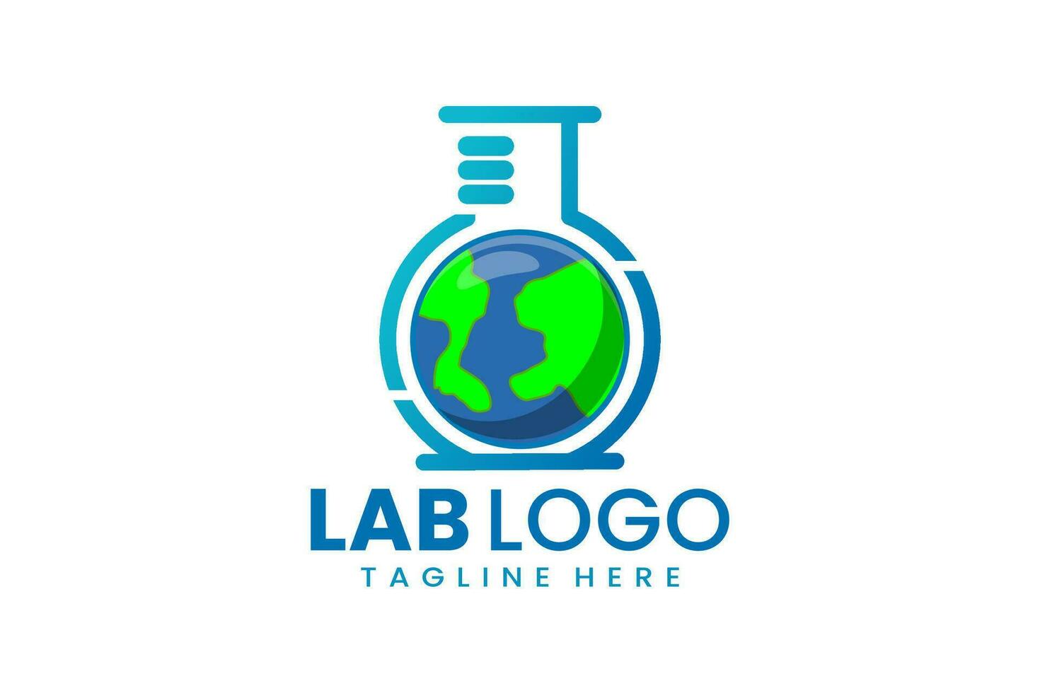 vlak modern gemakkelijk laboratorium logo sjabloon icoon symbool vector ontwerp illustratie