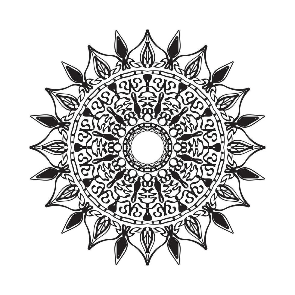 hand- getrokken mandala. decoratie in etnisch tekening ornament. vector