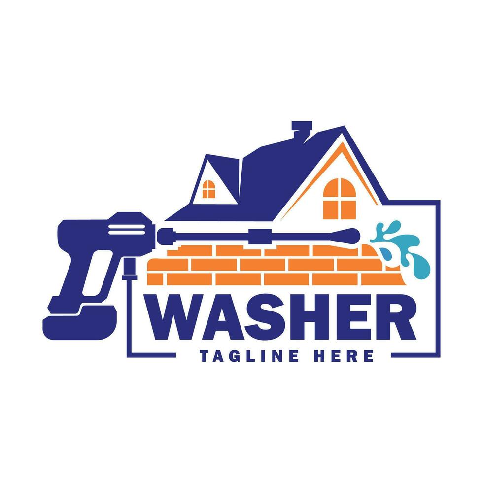 premie wasmachine logo ontwerp sjabloon vector