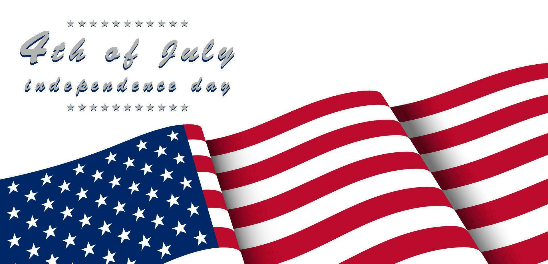Amerikaans vlag 4e van juli vector