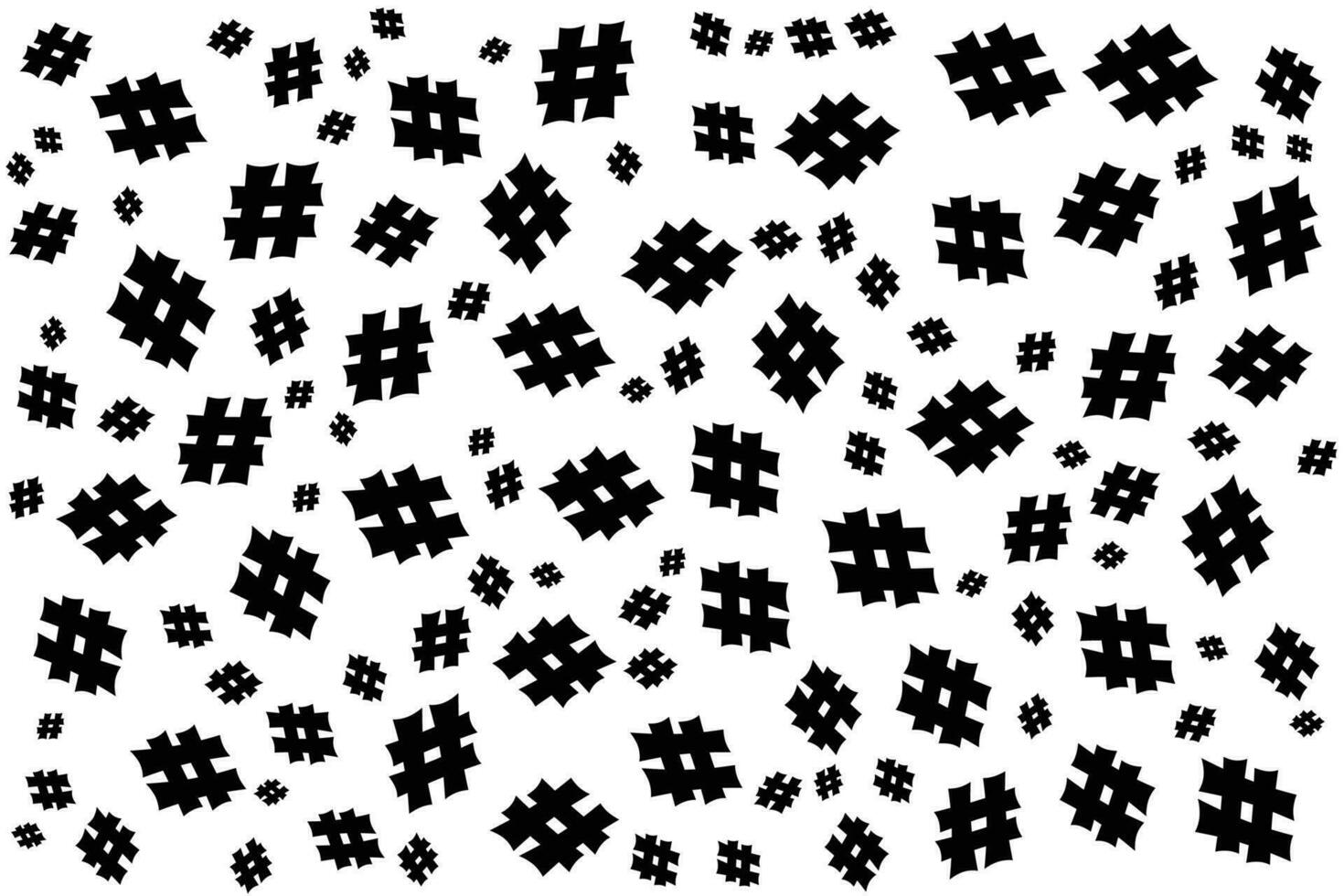 een zwart en wit patroon met veel verschillend vormen vector