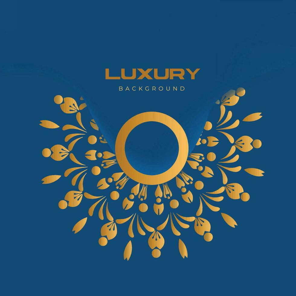 creatief luxe mandala ontwerp achtergrond in goud kleur. vector