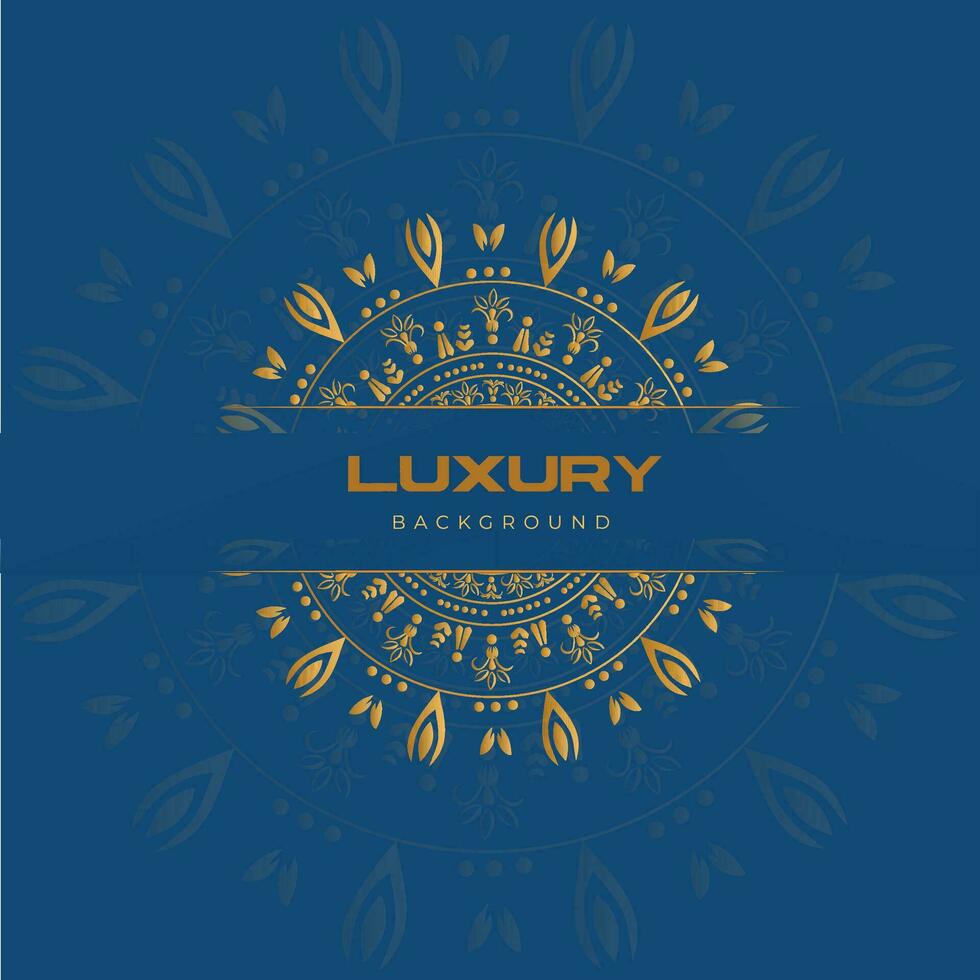 creatief luxe mandala ontwerp achtergrond in goud kleur. vector