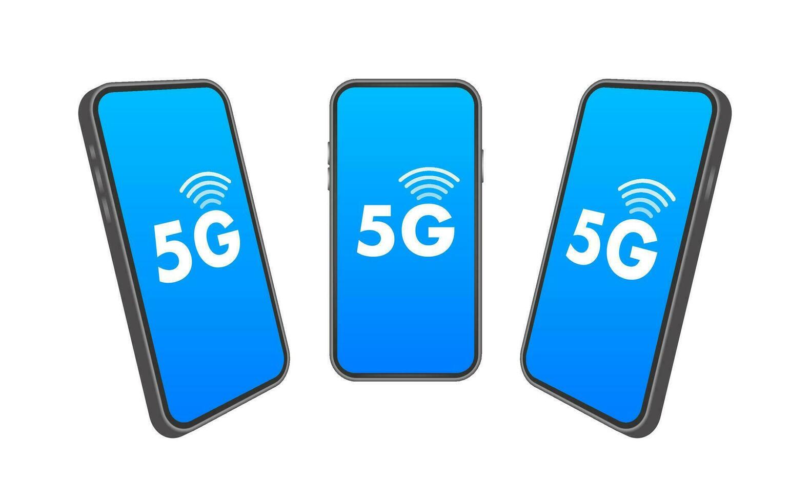 5g netwerk draadloze systemen en internetten. communicatie netwerk. vector illustratie