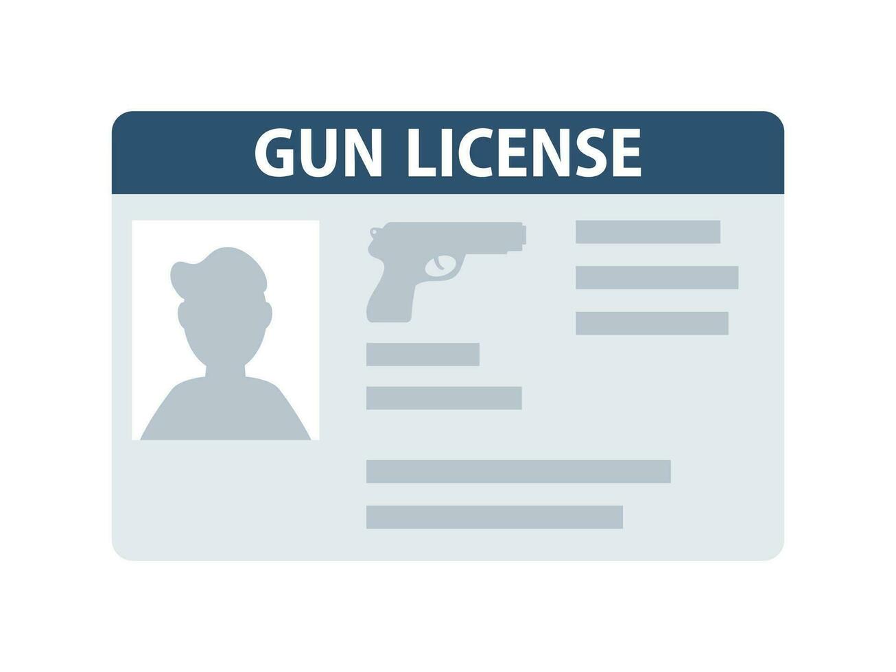 geweer licentie glyph icoon. pistool en document. vector voorraad illustratie.