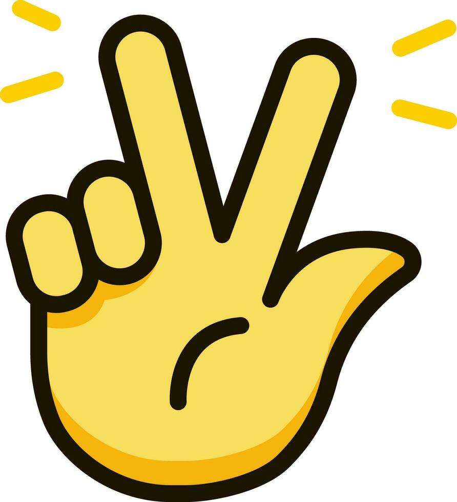 vrede hand- teken icoon emoji sticker vector