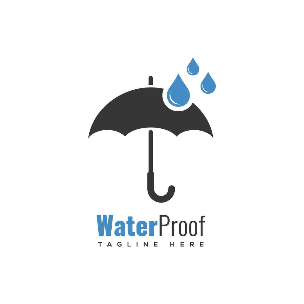 waterbestendig logo ontwerp vector illustratie