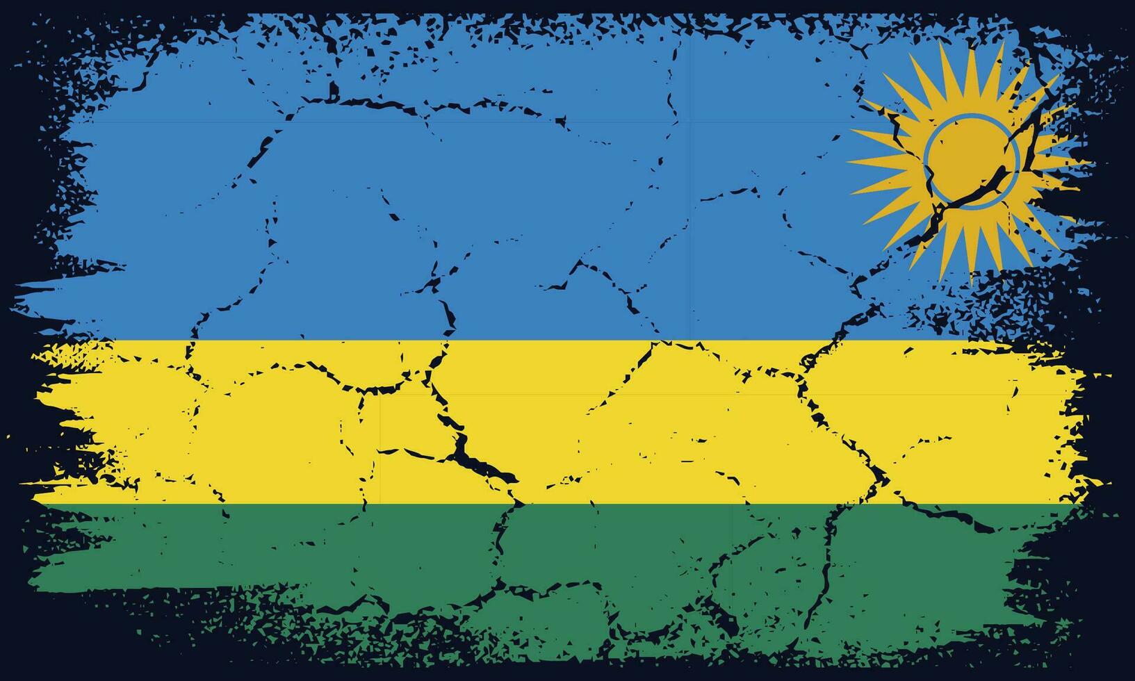 vrij vector vlak ontwerp grunge rwanda vlag achtergrond
