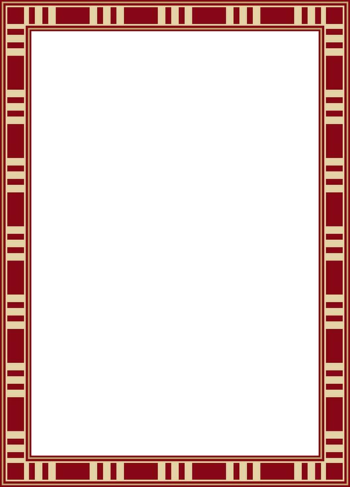 vector plein rood met goud Egyptische ornament. eindeloos grens, oude Egypte kader