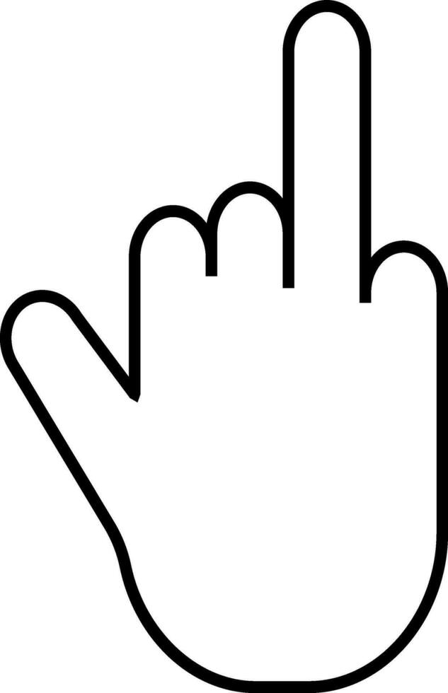 gebaren vingers, hand- palm, pictogrammen aanwijzers midden- vinger gebaar vector