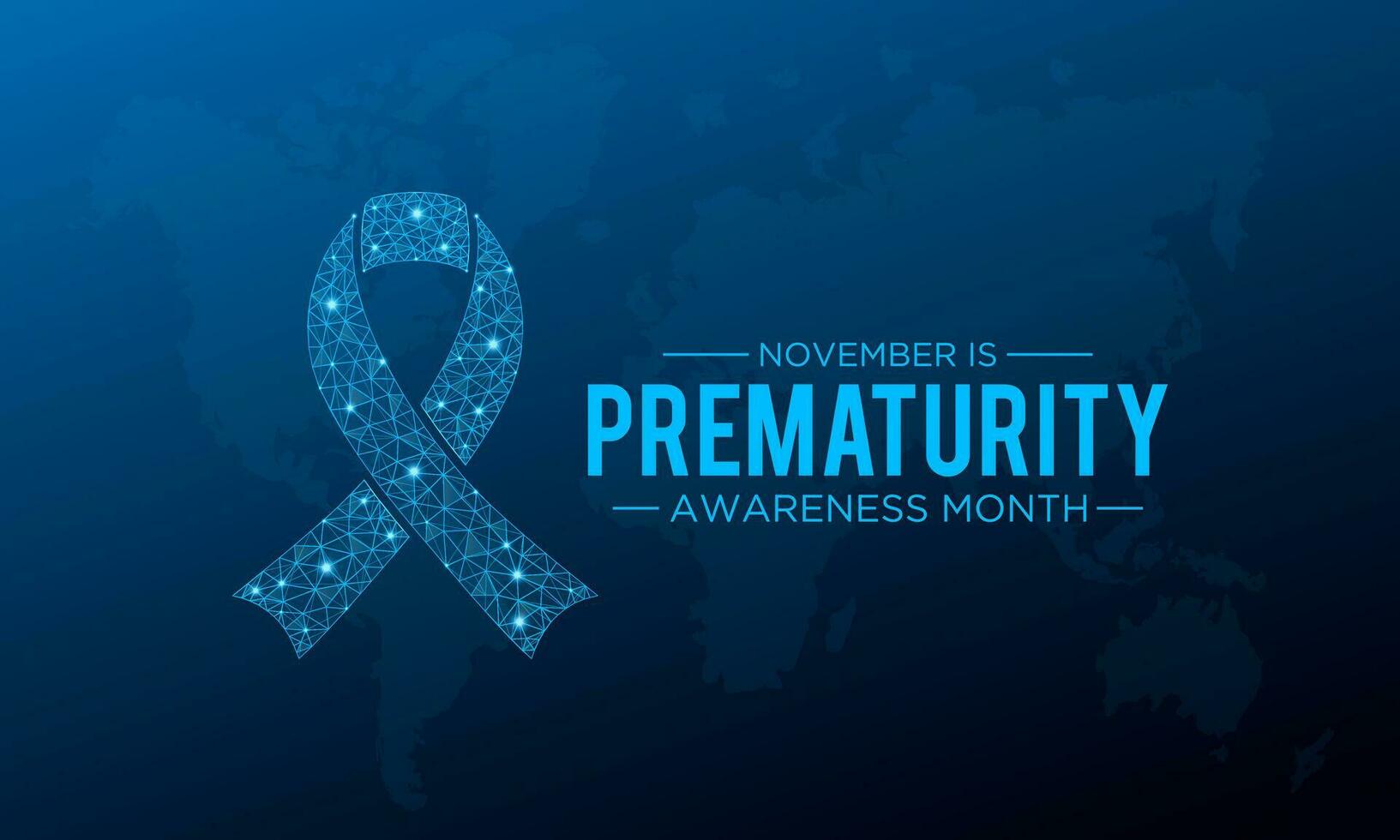 prematuriteit bewustzijn maand is opgemerkt elke jaar in november. november is nationaal prematuriteit bewustzijn maand. vector sjabloon voor banier, groet kaart, poster met achtergrond.